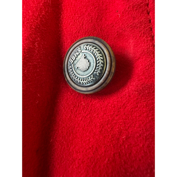 Vintage AMGE Red Leather & Knit Bomber Jacket XL- Made in Spain - Picture 13 of 16